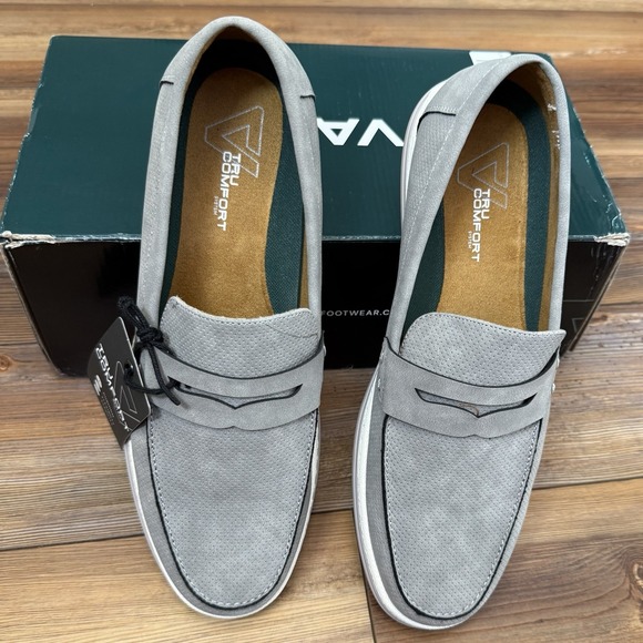 Vance Co Brantley Loafers Men\'s 10.5 Gray Tru Comfort Slip On Casual Dress Shoes main image 5